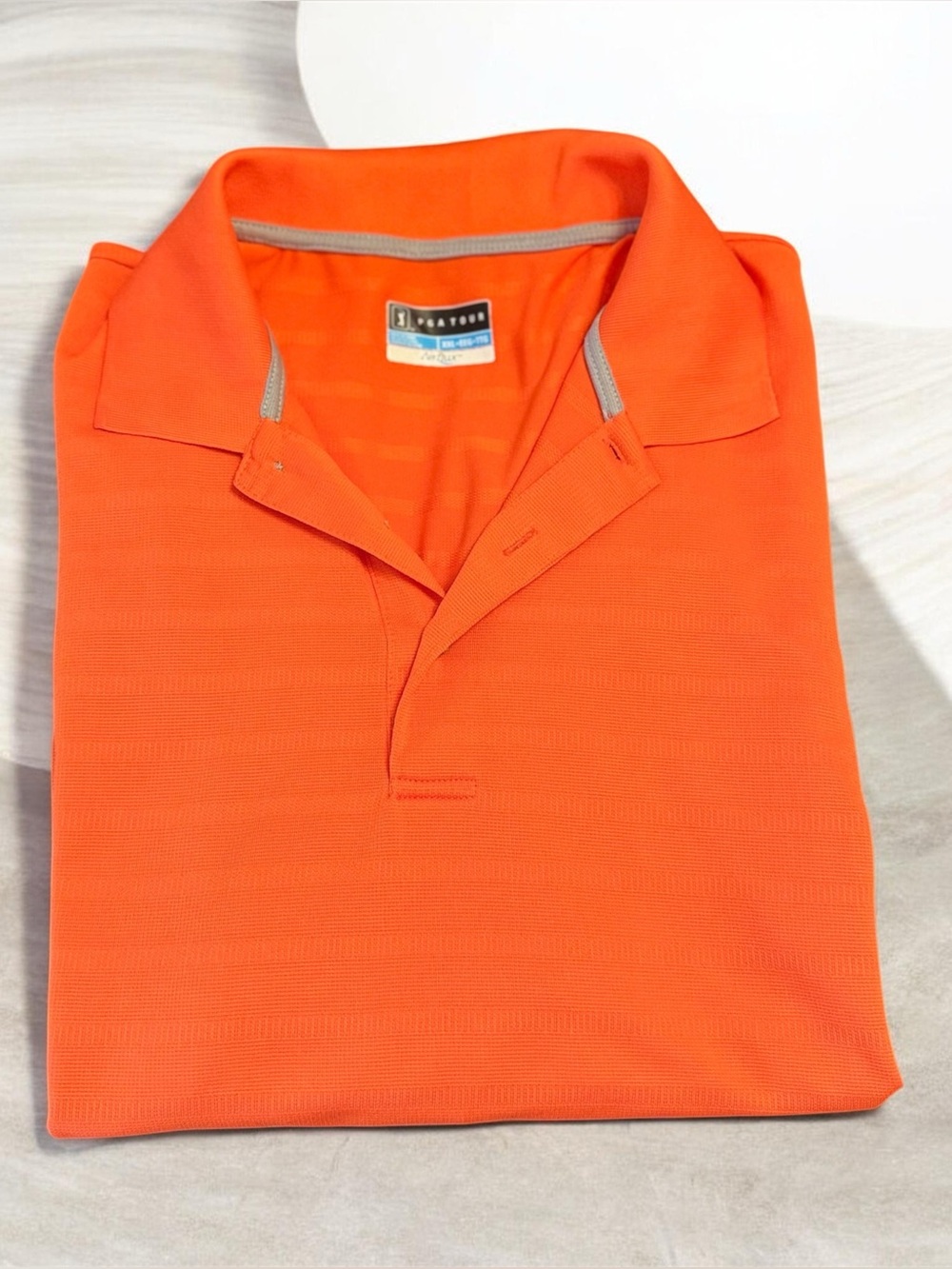 PGA Tour Bright Orange Men's Polo